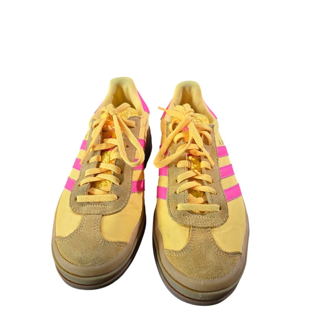 Adidas Gazelle Bold sneakers in the "Spark Yellow/Lucid Pink" size 6.5 - Picture 2 of 11